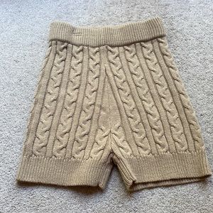 Knitted biker shorts